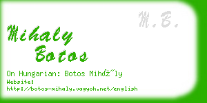 mihaly botos business card